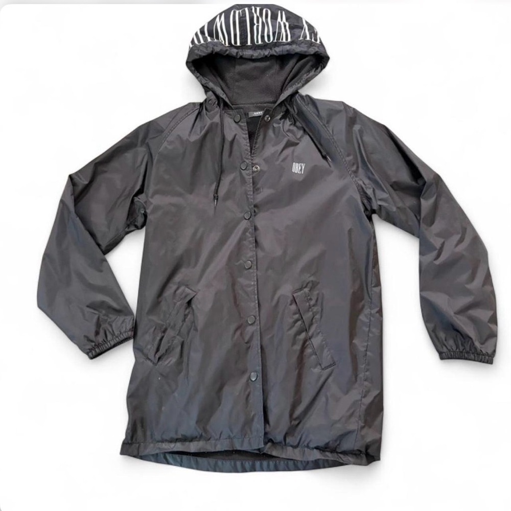 Obey Charcoal Hooded Windbreaker